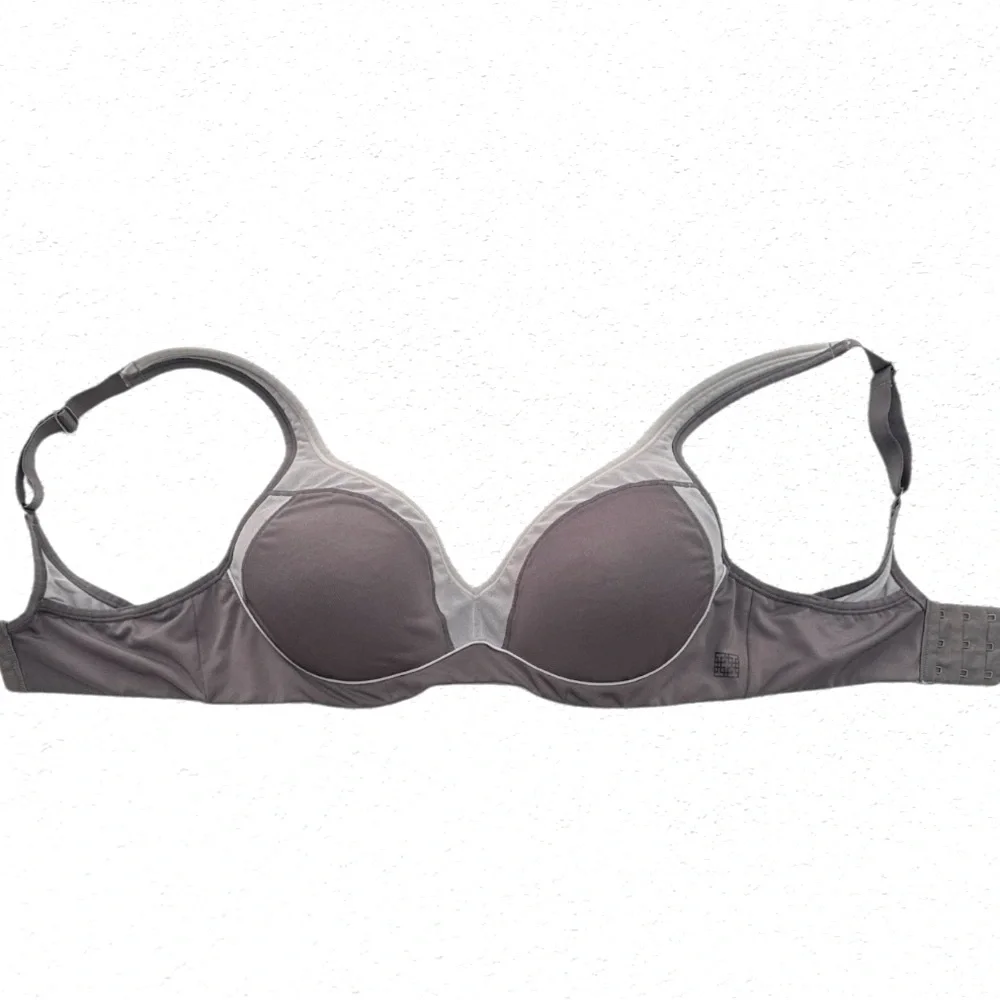 Natori Gray and White Intimates Bra with Molded Cups - Picture 2 of 10
